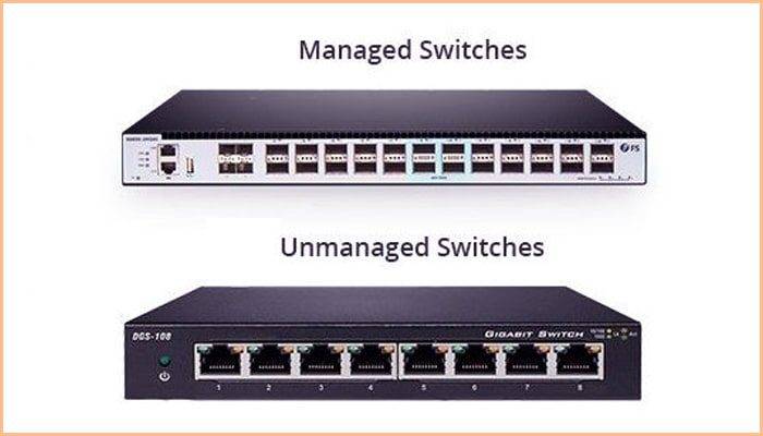 سوئیچ های غیر مدیریتی (Unmanaged Switch) و مدیریتی (Managed Switch)