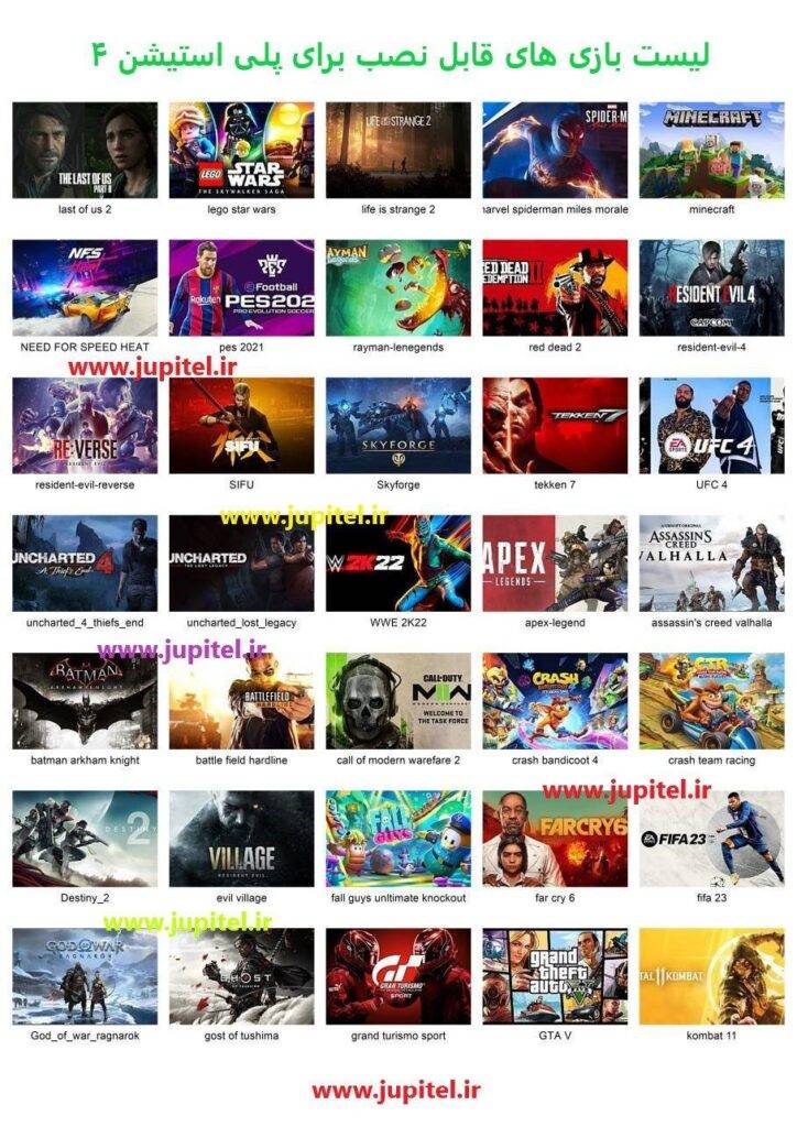 بازی های قابل نصب PS4 ژوپیتل