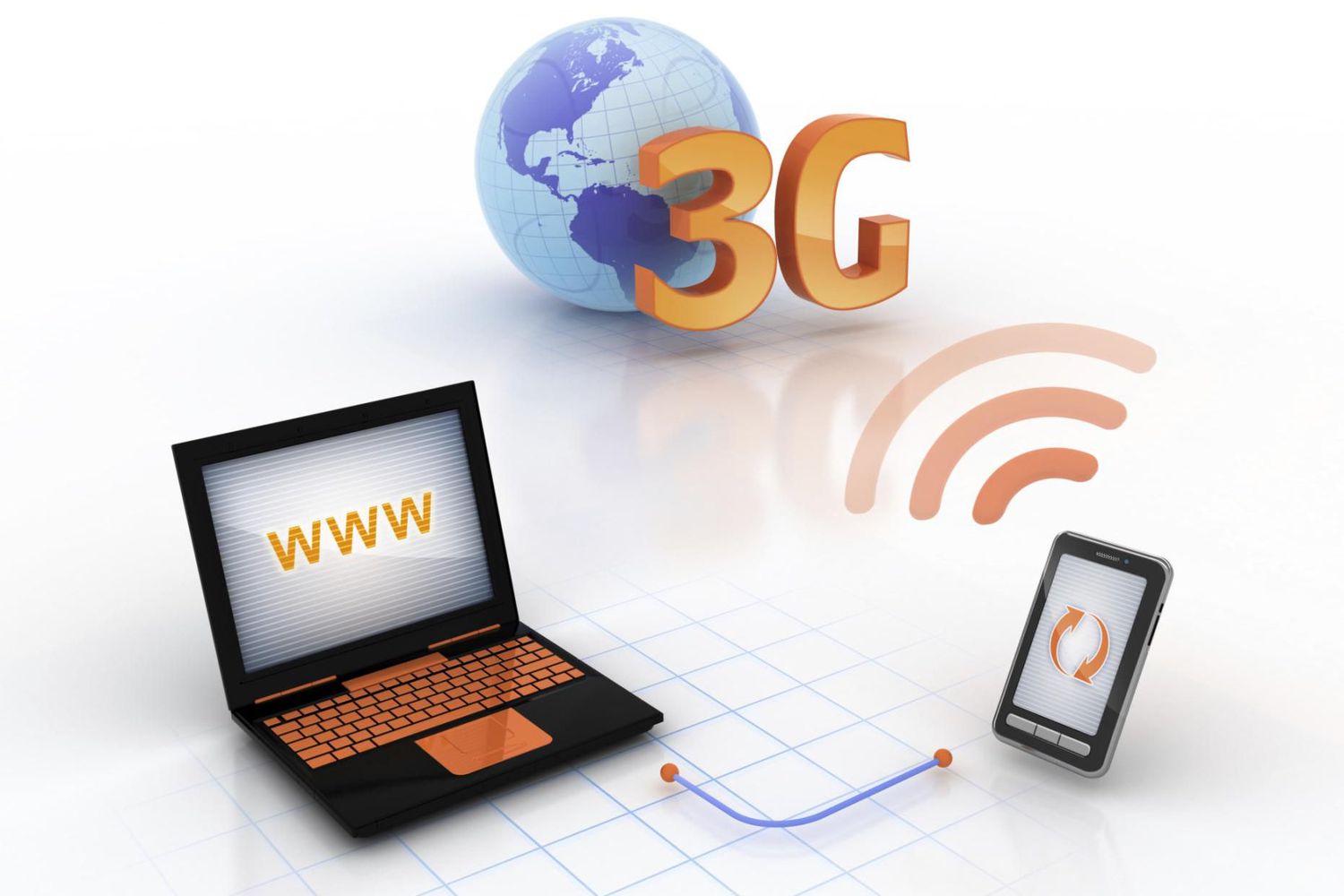 سیر تکاملی شبکه از اینترنت Dial-up تا 5G / عکس مربوط به اینترنت 3G